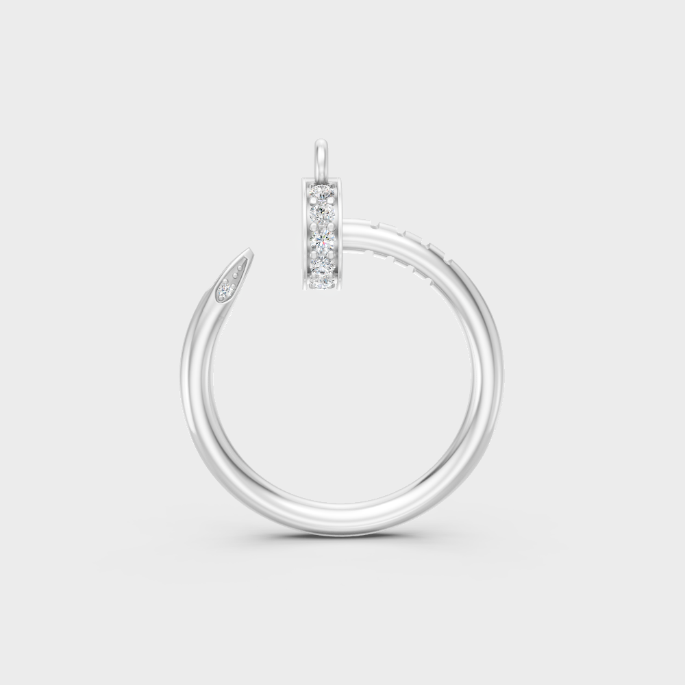 Premium 950 Platinum Round-Cut Lab-Grown Diamond Solo Pendant